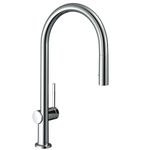 hansgrohe Talis N Chrome High Arc Kitchen Faucet, Kitchen Faucets with Pull Down Sprayer, Faucet for Kitchen Sink, Magnetic Docking Spray Head, Chrome 72800001