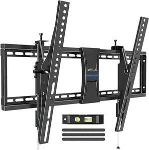 MOUNTUP Tilting TV Wall Mount for Most 37-82 Inch TV, Wall Mount TV Bracket with Level Adjustment Fits 16"- 24" Studs Easy for TV Centering, Low Profile Wall Mount Max VESA 600x400mm Up 120 LBS MU0016