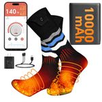 Heated Socks, Heated Socks for Men Women with APP Control, 8000mAh Rechargeable Electric Heated Socks Up to 10 Hours Washable Winter Warm Socks Foot Warmer Heated Socks for Skiing Cycling Camping
