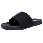 Nautica Men's Open Toe Slide Sandals - Comfortable Indoor & Outdoor Shower Slippers, Black-lasal, 9