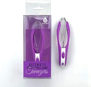 Pursonic | Auto Retractable Tweezers for Eyebrows, Ingrown Hair & Facial Hair, Durable Stainless Steel Material - Features Spotlight & Smart Grab System