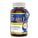 Brain PS Phosphatidylserine Supplement – 90 Capsules | 100mg of Phosphatidylserine with Bacopa Monnieri and Ashwagandha | Brain Supplement for Memory and Focus | Herba | Made in Canada