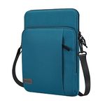 MoKo 12.9 Inch Tablet Sleeve Bag Carrying Case with Pockets Fits 13 Inch New iPad Pro M4 & Air M2 2024, iPad Pro 12.9 M2&M1, Surface Laptop Go 12.4", Galaxy Tab S8+/S9+ 12.4", Peacock Blue