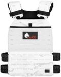 WOLF TACTICAL Adjustable Weighted Vest – WODs, Strength and Endurance Training, Fitness Workouts, Running (Multicam White)