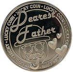 Homezone Lucky Coin Gifts For Dad Engraved Birthday Gifts For Dad Best Dad Birthday Gifts Dear Father Special Message Keepsake Good Novelty Coins Dad Gifts Men's Gift