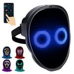 LED Mask with Gesture Sensing,Scary Halloween Costumes for Adult Women Men Halloween Mask Costume