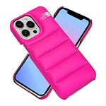 FANCOOFF Puffer Phone Case, Compatible with iPhone 11 Promax,Cute Pattern Anti-Scratch Down Jacket Soft Touch Material 3D Protective Shockproof Phone Cases, Pink for iPhone 11 PROMAX