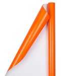 JAM PAPER Gift Wrap - Glossy Wrapping Paper - 25 Sq Ft - Orange - Roll Sold Individually