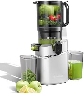 AMZCHEF Automatic Cold Press Juicer Machines 250W Liberate Your Hands -135MM Opening and 2L Capacity Slow Juicers for Whole Fruit and Vegetable