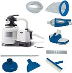 INTEX SX2800 Krystal Clear Sand Filter Pump for Above Ground Pools: 2800 GPH Pump Flow Rate – Easy Installation – Deluxe Pool Maintenance Kit Included