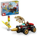 LEGO Marvel Spidey and his Amazing Friends Drill Spinner Vehicle, Spider-Man Car toy for 4 Plus Year Old Kids, Boys & Girls, with 2 Minifigures, Super Hero Fun from Disney+ TV Show, Gift Idea 10792