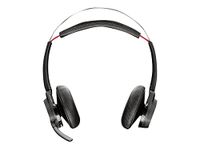 Plantronics - Voyager Focus UC (Poly) - Bluetooth Dual-Ear (Stereo) Headset with Boom Mic -USB-A Active Noise Canceling -Connects to PC/Mac Compatible - Works with Teams (Certified), Zoom (w/o Stand)