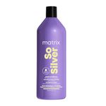 Matrix So Silver Purple Conditioner, Neutralizes Yellow Tones, For Blonde, Grey, and Platinum Hair, Color Depositing and Pigmented Conditioner For Color Treated Hair, Salon, Vegan