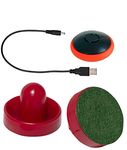 Air Hockey Puck and Paddles-Rechargeable air Hockey Puck for Any Flat Surface .Hover Puck air Hockey Hover air Hockey Puck with a Charging Cable and air Hockey Puck, 2Pcs Air Hocky Strikers