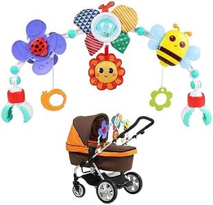 DigHealth Arco de Juego para Cochecito, Juguetes Sensoriales Educativo con Sonajero, Plegable Juguetes de Viaje para Sillita del Coche La Cuna Bebés y Niños 0 3 6 9 12 Meses