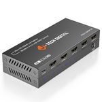 J-Tech Digital 8K HDMI Splitter 1 in 4 Out, HDMI 2.1 1x4 Splitter 8K@60Hz 4K@120Hz 1080P@240Hz, Duplicate/Mirror Screen 3 EDID Modes with Downscaling HDCP 2.3 [JTECH-8KSP14E]