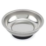 AASONS Professional Round Stainless Steel Round Magnetic Tray For Socket Screw Nuts, Bolts Metal Parts, Iron Spare Parts Strong Magnet | 4" (110mm) Depth 21mm