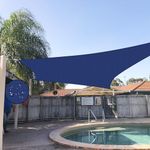 Husawka Sun Shade Sail Waterproof 8'×16'4'' Royal Blue,UV Block Canopy,Sun Shade Waterproof,Shade Cloth for Outdoor Pergola Deck Patio Backyard,Customized Size