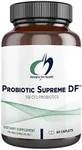 Designs for Health Probiotic Supreme DF - 15 Billion CFU Dairy-Free Probiotic with Acidophilus + Bifidobacterium Longum, GI + Immune Support Supplement or Adults, Men + Women (60 Caplets)