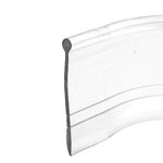 CRL Clear Round Top "Bulb" Type Shower Door Bottom Seal and Sweep - 36 in long