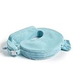 My Brest Friend Deluxe Nursing Pillow for Breastfeeding & Bottle Feeding, Enhanced Posture Support, Double Straps & Removable Extra Soft Slipcover, Aqua