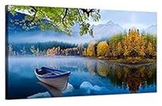 Arjun Lake Canvas Wall Art Blue Mou