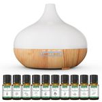 Aroma Diffuser Set for Essential Oils 500 ml Remote Control, 14 LED Colours & 4 Timer Settings - Ideal for Relaxation, Wellness & Aromatherapy