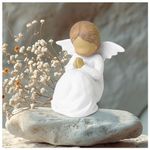 Praying Angel Figurine, First Communion Gifts for Girls, Baptism Gift, Hand-Painted Guardian Angel Statue Confirmation Gifts for Girls, Birthday Gifts for Women