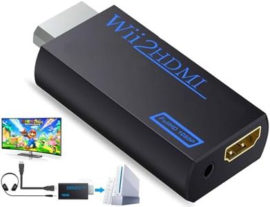 sartyee Wii Hdmi Converter Adapter, Wii 2 to Hdmi 1080P Connector Output Video 3.5mm Audio - Supports All Wii Display Modes, Black