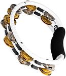 Meinl Percussion TMT1M-WH Dual Alloy Recording Combo Tambourine, White