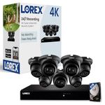 Lorex Fusion 4K PoE Outdoor/Indoor Smart Home Security Camera System, 4TB NVR, Black – 7 Dome IP Cameras, 16 Channel (Wired & Fusion WiFi) Surveillance, Color Night Vision, Smart Motion Detection