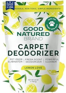 Good Natured Brand | Carpet Deodorizer & Freshener Powder | 60 oz Pet Odor Eliminator for Strong Odor & Pet Urine | Fresh Natural Lemon Love | Safe for Homes with Pets