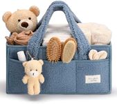 PeraBella Baby Diaper Caddy Organizer with Handle, Boy & Girl Shower Gift Basket, Portable Diaper Storage Basket Bin for Wipes, Newborn Baby Essentials Registry Search Must Haves, Car Caddy Organizer