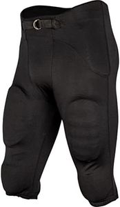 CHAMPRO Boys' Safety Integrated Football Practice Pant with Built-in Pads, Black, Small