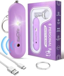 Personal Safety Alarm for Women - Waterproof Rechargeable Security Alarm - 140dB Extra Loud Siren with SOS Strobe Light - Self Defense Keychain for Women Girls Teens Seniors
