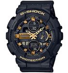 Casio Unisex 49.00mm Quartz Watch with Black Analogue - Digital dial and Black Plastic/Resin Strap Strap GMA-S140M-1AER