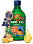 Moller’s ® | Omega 3 for kids Cod Liver Oil | Nordic Omega-3 Dietary Supplements with EPA, DHA, Vitamin A, D & E | Pure, Natural cod Liver Oil Liquid | 166-year-old-brand | Tutti Frutti Taste | 250 ml
