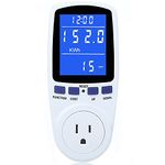 Upgraded Watt Meter Power Meter Plug Home Electricity Usage Monitor, Electrical Usage Monitor Consumption, Energy Voltage Amps Kill Meter with Backlight, Overload Protection, 7 Modes Display