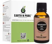 Earth N Pure Grapeseed Oil Cold Pressed, Natural and Therapeutic Grade 30 ml