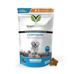 VetriScience Laboratories Composure, Calming Support for Dogs, 120 Peanut Butter Flavored Bite-Sized Chews