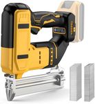 2-in-1 Cordless 18GA Nail Gun & Staple Gun Compatible with Dewalt 20V Max Battery (Not Included), Electric Brad Nailer & Stapler Battery Powered with 1200 Nails/Staples for Woodworking, Upholstery