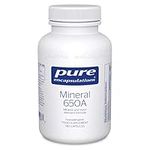 Pure Encapsulations - Mineral 650A - with Calcium, Magnesium, Iron, Iodine, Selenium & Zinc - Hypoallergenic Mineral and Trace Element Formula - 180 Capsules