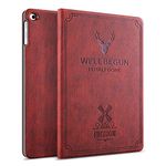 ProElite Smart Deer Flip case Cover for iPad 9.7 inch 2018/2017 / Air 2 / Air 1 5th/6th Generation (A1822/A1823/A1893/A1954)- Wine Red