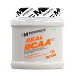 Bigmuscles Nutrition Real BCAA with Electrolytes [50 Servings, Lemony] | BCAA Powder in 2:1:1 Optimal Ratio | Powerful Intra Workout for Muscle Recovery & Endurance [250g]