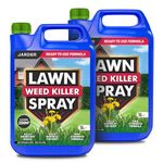 Jarder Lawn Weed Killer Spray 10L - 2 x 5L - Kills Weeds not Grass - Kills Weeds at the Root - Covers 500m2 - Ready to Use Strong Formula