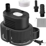 Pool Cover Pump Above Ground - Submersible Sump Pump, Swimming Water Removal Pumps, with Drainage Hose & 25 Feet Extra Long Power Cord, 850 GPH inGround, 3 Adapters
