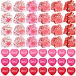 MiniInflat 48 Pcs Valentine Heart Stress Balls Heart Shaped Balls with Valentine Cards and Valentine Themed Gift Box Valentine Stress Ball Valentines Day Gifts for Party Favors Exchange Game Reward