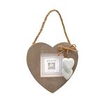 Chic & Shabby Single Grey Wooden Hanging Heart Photo Frame by Langs