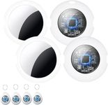 Air Tracker Tags-4 Pack [Apple MFi Certified] 2026 New Bluetooth Tracker Tag Work with Apple Find My (iOS Only) Smart Item Locator 100dB Sound Replaceable Battery Global Tracking for Kids Key Luggage