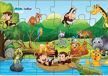 FunBlast Wild Animal Jigsaw Puzzle for Kids Jigsaw Puzzle for Kids of Age 3-5 Years – 24 Pcs (Multicolor, Size 30X22 cm)